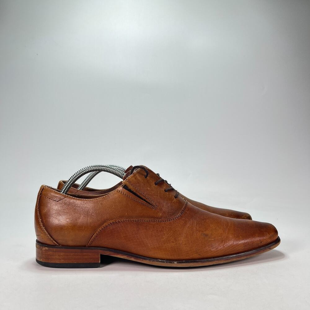 ALDO Oliliria Cognac Brown Tan Lace Up Leather Oxford Dress Shoes Men’s Size 9